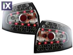 Πίσω φανάρια led συμβατά με Audi A4 sedan (2001-2004) - μαύρα - σετ 2τμχ.