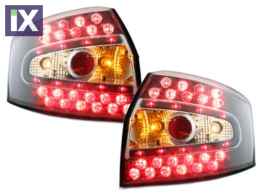 Πίσω φανάρια led συμβατά με Audi A4 sedan (2001-2004) - μαύρα - σετ 2τμχ.