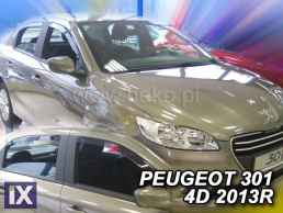 Ανεμοθραύστες για Peugeot 301 (2013+ ) sedan - 4 τμχ. εμπρός και πίσω