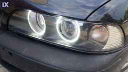 Δαχτυλίδια angel eyes για BMW E39 OEM με εργοστασιακά angel eyes - με 66 led