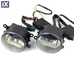 Προβολάκια led με ledbar για φώτα ημέρας για Golf 5 , Citroen , Suzuki , Nissan , Porcshe , Opel , Ford ,Peugeot ,Vw 2 τμχ.