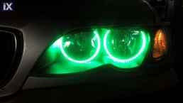 RGB δαχτυλίδια angel eyes led για BMW E46 coupe (2003+) - με εναλλαγή χρωμάτων