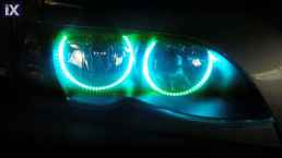 RGB δαχτυλίδια angel eyes led για BMW E46 coupe (2003+) - με εναλλαγή χρωμάτων