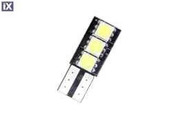 Led λάμπα τύπου Τ10 10W με 3 SMD led από τη μία πλευρά - CANBUS - 1τμχ.