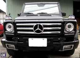 Φώτα ημέρας για Mercedes W461 / W463 G-CLASS (1989-2010) - ασημένια σετ 2τμχ.