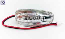 Led φλας για Mercedes W140 / W202 / W210 / W208 / Vito / Sprinter - χρωμίου - σετ 2τμχ.