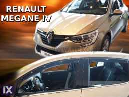 Ανεμοθραύστες για Renault Megane (2016+) 5 πορτο - 4 τμχ εμπρός και πίσω