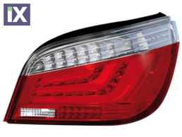 Πίσω φανάρια led lightbar design για BMW E60 (2003-2007) - άσπρο φλας - σετ 2τμχ.