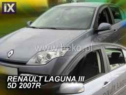 Ανεμοθραύστες για Renault Laguna (2007+) 5 πορτο - 4 τμχ εμπρός και πίσω