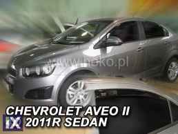 Ανεμοθραύστες για Chevrolet Aveo (2011+) sedan - 4 τμχ. εμπρός και πίσω