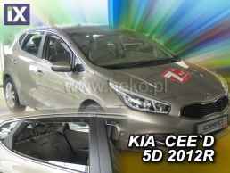 Ανεμοθραύστες για Kia Ceed (2012+) 5 πορτο - 4 τμχ. εμπρός και πίσω