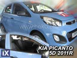 Ανεμοθραύστες για Kia Picanto (2011-2017) 5 πορτο - 2 τμχ. εμπρός