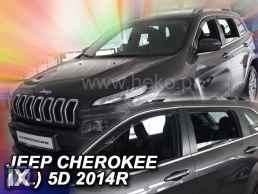 Ανεμοθραύστες για Jeep Cherokee (2013+) 5 πορτο - 4 τμχ. εμπρός και πίσω