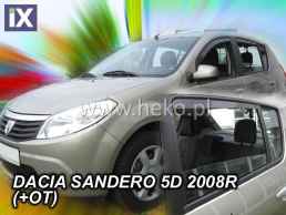 Ανεμοθραύστες για Dacia Sandero / Stepway I (2008-2012) 5 πορτο - 4 τμχ. εμπρός και πίσω