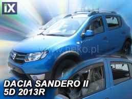 Ανεμοθραύστες για Dacia Sandero / Stepway II (2013+) 5 πορτο - 4 τμχ. εμπρός και πίσω