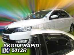 Ανεμοθραύστες για Skoda Rapid (2012+) 5 πορτο - 4 τμχ εμπρός και πίσω