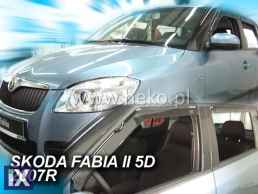 Ανεμοθραύστες για Skoda Fabia (2007-2015) 5 πορτο - 4 τμχ εμπρός και πίσω