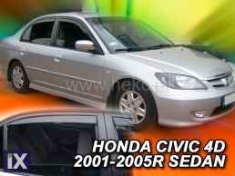 Ανεμοθραύστες για Honda Civic VII (2001-2005) sedan - 4 τμχ. εμπρός και πίσω