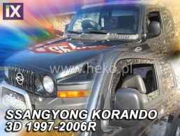 Ανεμοθραύστες για Ssangyong Actyon (2007+) 5 πορτο - 4 τμχ εμπρός και πίσω