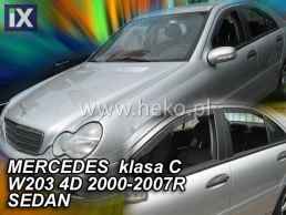 Ανεμοθραύστες για Mercedes C-Class W203 (2000-2007) sedan - 4 τμχ. εμπρός και πίσω