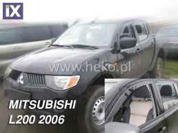 Ανεμοθραύστες για Mitsubishi L-200 (2006-2016) Single / Double Cab - 2 τμχ. εμπρός