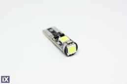 LEd λάμπα τύπου Τ10 με 3 SMD led - CANBUS 5000K - 1τμχ.