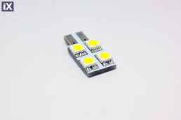 Led λάμπα τύπου Τ10 με 4 SMD led από τη μία πλευρά - 1τμχ.