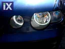 Δαχτυλίδια angel eyes για BMW E46 compact (2001+) με 66 led - λευκά