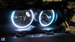 RGB δαχτυλίδια angel eyes led για BMW E46 coupe (1998-2003) / BMW E46 Sedan, Combi (1998-2005) - με τηλεχειρισμό για αλλαγή χρωμάτων