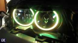 RGB δαχτυλίδια angel eyes led για BMW E46 coupe (1998-2003) / BMW E46 Sedan, Combi (1998-2005) - με τηλεχειρισμό για αλλαγή χρωμάτων