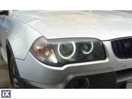 Δαχτυλίδια angel eyes για BMW X3 (2004-2007) - Λευκό χρώμα