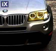 Δαχτυλίδια angel eyes για BMW X3 (2004-2007) - κίτρινα