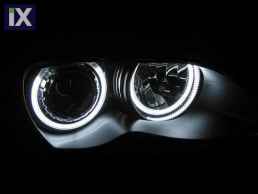 Δαχτυλίδια angel eyes για BMW E46 coupe (1998-2003) / BMW E46 Sedan, Combi (1998-2005) - Λευκό χρώμα