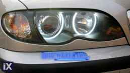 Δαχτυλίδια angel eyes για BMW E46 coupe (1998-2003) / BMW E46 Sedan, Combi (1998-2005) - Λευκό χρώμα