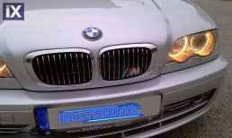 Δαχτυλίδια angel eyes για BMW E46 coupe (1998-2003) / BMW E46 Sedan, Combi (1998-2005) - κίτρινο χρώμα