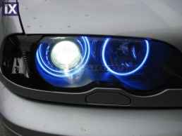 Δαχτυλίδια angel eyes για BMW E46 coupe (1998-2003) / BMW E46 Sedan, Combi (1998-2005) - μπλε χρώμα