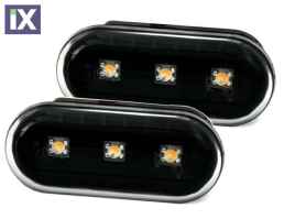 Led φλας φτερού για Vw / Ford / Seat - μαύρα - σετ 2τμχ.