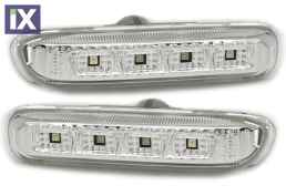 Led φλας για BMW E46 sedan / coupe (1998-2001) / E46 Compact - χρωμίου - σετ 2τμχ.