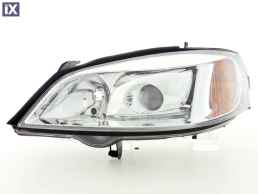 Φανάρια εμπρός για Opel Astra G (1998-2004) - chrome , χωρίς λάμπες (Η7) - σετ 2τμχ.