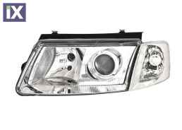 Φανάρια εμπρός για Vw Passat 3Β/B5 (1997-2000) - chrome , με λάμπες (Η1) - σετ 2τμχ.