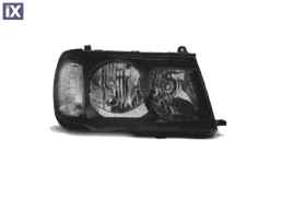 Φανάρια εμπρός για Toyota Land Cruiser FJ100 (1998-2004) - μαύρα , με λάμπες (Η1) - σετ 2τμχ.