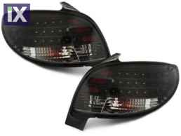 Πίσω φανάρια led για Peugeot 206 - black - σετ 2τμχ.