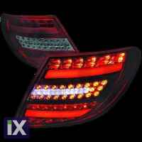 Πίσω φανάρια led για Mercedes C-CLASS W204 (2007-2011) - μαύρα - σετ 2τμχ.