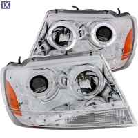 Φανάρια angel eyes CCFL για Jeep Grand Cherokee (1999-2005) - chrome