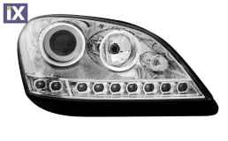 Φανάρια εμπρός led για Mercedes ML W164 (2005-2008) , χωρίς λάμπες (Η7) - σετ 2τμχ.