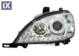 Φανάρια εμπρός led για Mercedes ML W163 (1998-2001) , χωρίς λάμπες (Η7) - σετ 2τμχ.