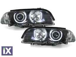 Φανάρια εμπρός angel eyes για BMW E46 coupe και cabrio (1999-2003) , με λάμπες (Η1) - σετ 2τμχ.