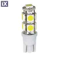 T10 W5W 12V W2,1x9,5d 80lm HYPER-LED27 ΛΕΥΚΟ ΔΙΑΘΛΑΣΗΣ 9SMDx3chips (ΔΙΠΛΗΣ ΠΟΛΙΚΟΤΗΤΑΣ)BLISTER 2ΤΕΜ.