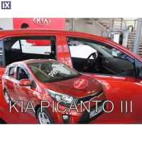 KIA PICANTO III 5D 2017+ - ΣΕΤ ΑΝΕΜΟΘΡΑΥΣΤΕΣ ΑΥΤΟΚΙΝΗΤΟΥ ΑΠΟ ΕΥΚΑΜΠΤΟ ΦΙΜΕ ΠΛΑΣΤΙΚΟ HEKO - 4 ΤΕΜ.