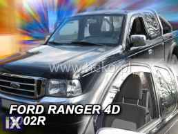 MAZDA B2500 / B2600 / FORD RANGER 2D/ 4D / RANGER 1ΜΙΣΗ ΚΑΜΠΙΝΑ EXTRA CAB 1997-2007 ΖΕΥΓΑΡΙ ΑΝΕΜΟΘΡΑΥΣΤΕΣ ΑΥΤΟΚΙΝΗΤΟΥ ΑΠΟ ΕΥΚΑΜΠΤΟ ΦΙΜΕ ΠΛΑΣΤΙΚΟ HEKO - 2 ΤΕΜ.